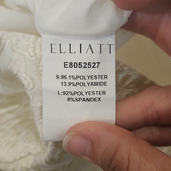 Elliatt Galadriel Jacquard Mini Dress Women’s S White Bridal Shower Engagement - Picture 15 of 16